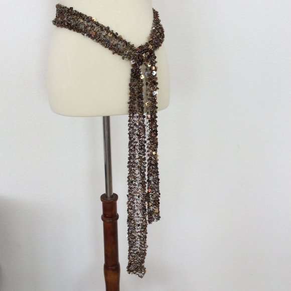 Chico's Chunky Statement Scarf, Belt or Necklace - Sparkly & Beaded - Picture 6 of 7